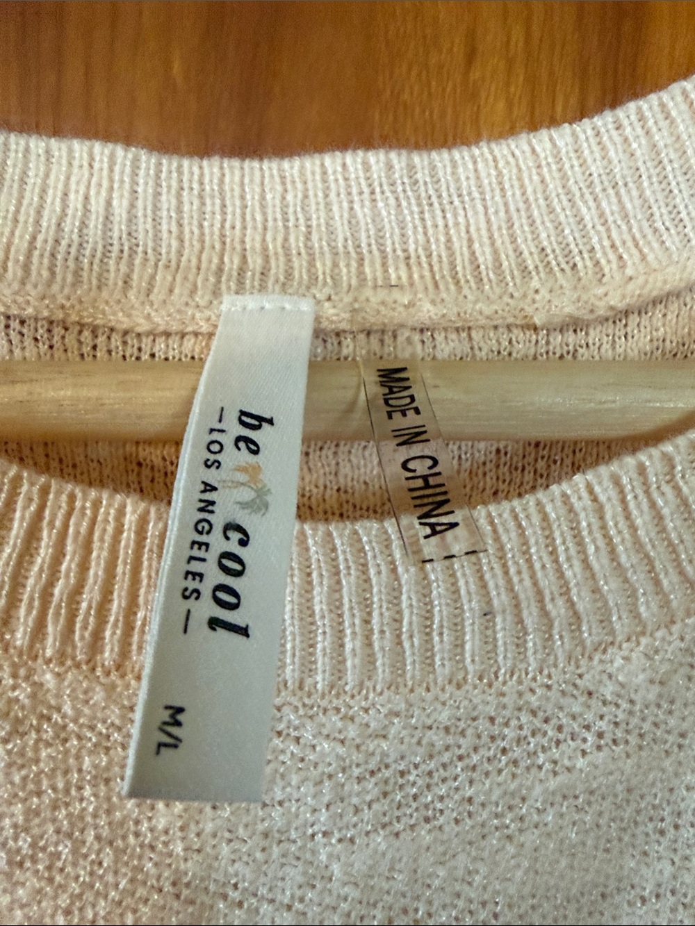 BE COOL Cream Ribbed Knit Tank - Picture 2 of 3